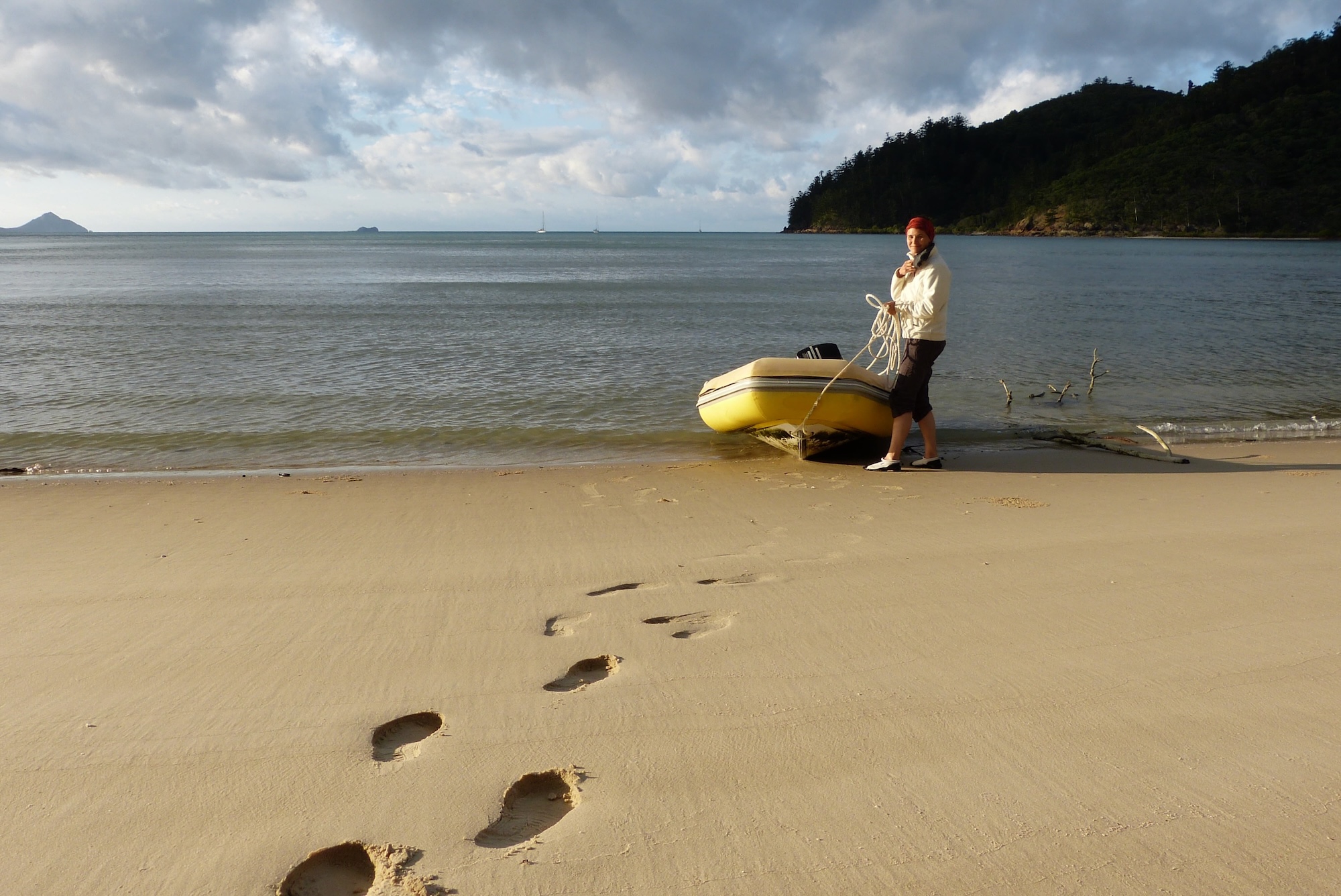 Das neue Dinghy im Einsatz